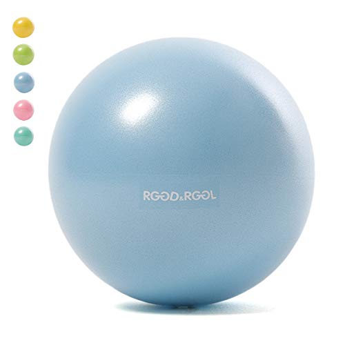 RGGD&RGGL - Mini pelota de yoga, pilates con diseño resistente a las fugas, 25 cm, pequeña bola de aglutinación para zonas de difícil acceso, compacta y portátil, pelota de gimnasia para casa