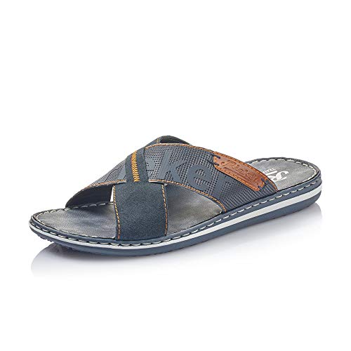 Rieker Hombre Zuecos 21098, de Caballero Mulas,Zapatilla,Sandalia,Zapato de Verano,Zapato Casual,Pazifik,45 EU / 10,5 UK