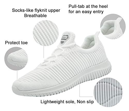 riemot Zapatillas Deportivas para Hombre, Zapatos para Correr Deporte al Aire Libre Running Fitness Gimnasio Súper Ligeras y Transpirables Sneakers Calzado Casual, M - Blancas EU 43 riemot Zapatillas Deportivas para Hombre, Zapatos para Correr Deporte al Aire Libre Running Fitness Gimnasio Súper Ligeras y Transpirables Sneakers Calzado Casual, M - Blancas EU 43