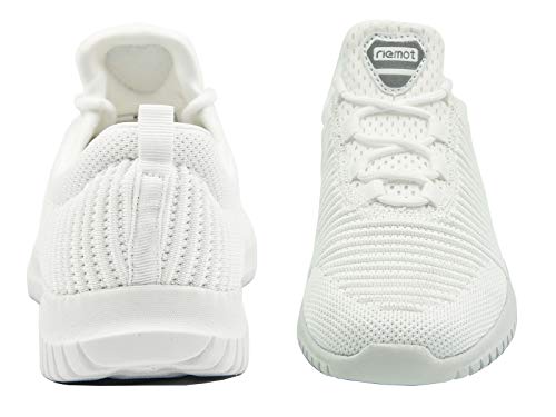 riemot Zapatillas Deportivas para Hombre, Zapatos para Correr Deporte al Aire Libre Running Fitness Gimnasio Súper Ligeras y Transpirables Sneakers Calzado Casual, M - Blancas EU 43 riemot Zapatillas Deportivas para Hombre, Zapatos para Correr Deporte al Aire Libre Running Fitness Gimnasio Súper Ligeras y Transpirables Sneakers Calzado Casual, M - Blancas EU 43