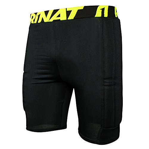 Rinat Padded Short Pantalón Corto De Compresión De Portero, Unisex Adulto, Negro, AL