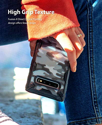 Ringke Fusion X Diseño DDP Compatible con Funda Galaxy S10 Plus Semi-Opaco PC Parte Posterior con TPU Bumper Elegante Proteccion Cover para Galaxy S10 Plus (2019) - Camo Black Ringke Fusion X Diseño DDP Compatible con Funda Galaxy S10 Plus Semi-Opaco PC Parte Posterior con TPU Bumper Elegante Proteccion Cover para Galaxy S10 Plus (2019) - Camo Black