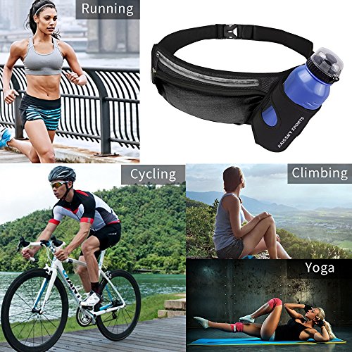 Riñonera Running cintura cinturón deportiva Belt botella titular Fitness impermeable cintura bolsa de transporte para Correr, ciclismo viajar senderismo y Bum Bag bolsa para iPhone Samsung Smartphones Riñonera Running cintura cinturón deportiva Belt botella titular Fitness impermeable cintura bolsa de transporte para Correr, ciclismo viajar senderismo y Bum Bag bolsa para iPhone Samsung Smartphones