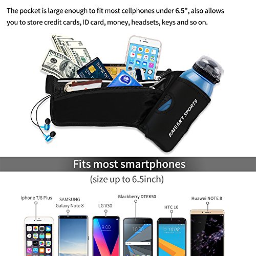 Riñonera Running cintura cinturón deportiva Belt botella titular Fitness impermeable cintura bolsa de transporte para Correr, ciclismo viajar senderismo y Bum Bag bolsa para iPhone Samsung Smartphones Riñonera Running cintura cinturón deportiva Belt botella titular Fitness impermeable cintura bolsa de transporte para Correr, ciclismo viajar senderismo y Bum Bag bolsa para iPhone Samsung Smartphones