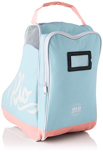 Rio Roller Script Skate Bag, Bolsa de tela y de playa Unisex Adulto, Multicolor (Teal/Coral), 24x15x45 cm (W x H x L)