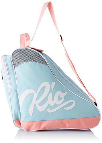 Rio Roller Script Skate Bag, Bolsa de tela y de playa Unisex Adulto, Multicolor (Teal/Coral), 24x15x45 cm (W x H x L)