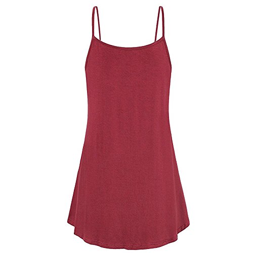 riou Camisetas Mujeres Verano Tamaño Grande Blusa Tirantes Mujer botón Suelto Cuello V Cami Tank Tops Básica Tops Mujer Vestir Ropa para Primavera Verano