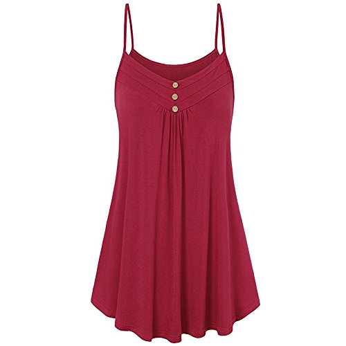 riou Camisetas Mujeres Verano Tamaño Grande Blusa Tirantes Mujer botón Suelto Cuello V Cami Tank Tops BÔsica Tops Mujer Vestir Ropa para Primavera Verano riou Camisetas Mujeres Verano Tamaño Grande Blusa Tirantes Mujer botón Suelto Cuello V Cami Tank Tops BÔsica Tops Mujer Vestir Ropa para Primavera Verano