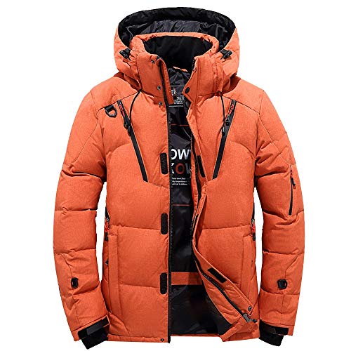 riou Hombre Gruesos Pato Blanco Abajo Chaqueta Invierno cálido Manga Gruesa Manga Larga con Capucha Abrigo Cremallera Tamaño Grande M~XXXXL riou Hombre Gruesos Pato Blanco Abajo Chaqueta Invierno cálido Manga Gruesa Manga Larga con Capucha Abrigo Cremallera Tamaño Grande M~XXXXL