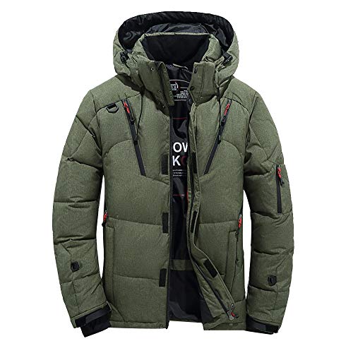 riou Hombre Gruesos Pato Blanco Abajo Chaqueta Invierno cálido Manga Gruesa Manga Larga con Capucha Abrigo Cremallera Tamaño Grande M~XXXXL riou Hombre Gruesos Pato Blanco Abajo Chaqueta Invierno cálido Manga Gruesa Manga Larga con Capucha Abrigo Cremallera Tamaño Grande M~XXXXL