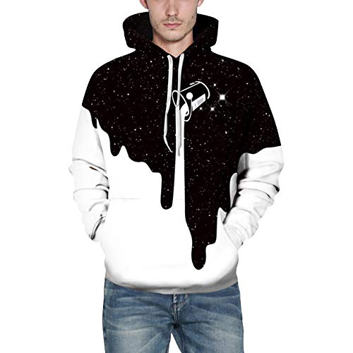 riou Hombre Unisex Sudaderas con Capucha Impreso Arte SuƩter Cuello Redondo de Mangas Largas con Varios Estilos Sudadera (Negro, S/M) riou Hombre Unisex Sudaderas con Capucha Impreso Arte SuƩter Cuello Redondo de Mangas Largas con Varios Estilos Sudadera (Negro, S/M)