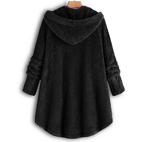 riou Mujer Sudadera con Capucha para Mujer tamaño Grande suéter para Mujer otoño e Invierno Camisa de Manga Larga Chaqueta Caliente botón de Felpa Descuento