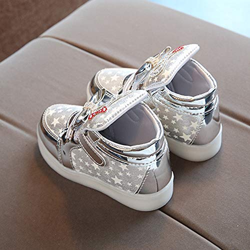 Riou Zapatillas Deportivas para Niñas LED Zapatos de Princesa Botas Dibujos Animados Antideslizante Zapatos Casuales Fondo Suave Ligeros Sandalias de Vestir Zapatillas Sneakers