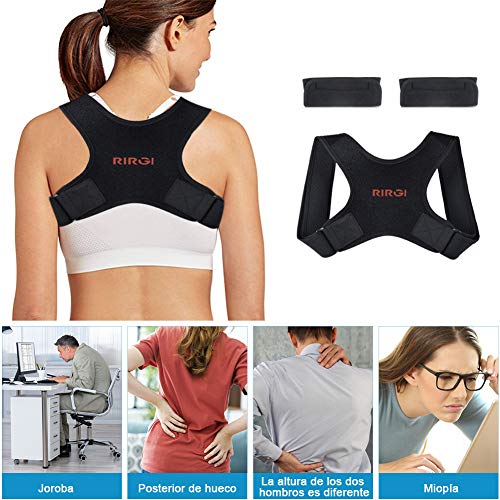 RIRGI Corrector de Postura, Cinturón Postura Corrección Lumbar Apoyo para Hombres y Mujer, Corrector de Postura para Espalda, Ajustable y Cómoda (L)