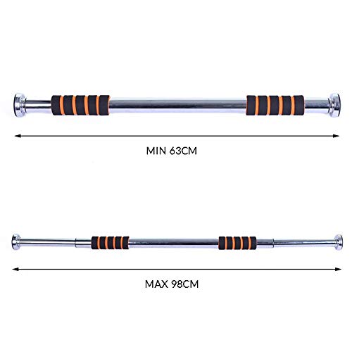 Riscko Barra de dominadas Extensible para Puertas Chin up Bar Pull Up Bar Acero sólido Fitness musculación Riscko Barra de dominadas Extensible para Puertas Chin up Bar Pull Up Bar Acero sólido Fitness musculación