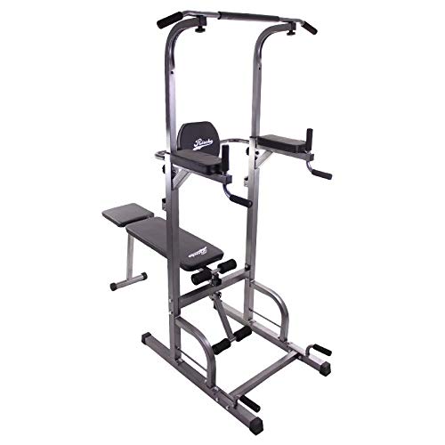 Riscko Multiestación de musculación Torre de Ejercicios con Banco Plegable y Ajustable Entrenamiento Profesional Riscko Multiestación de musculación Torre de Ejercicios con Banco Plegable y Ajustable Entrenamiento Profesional