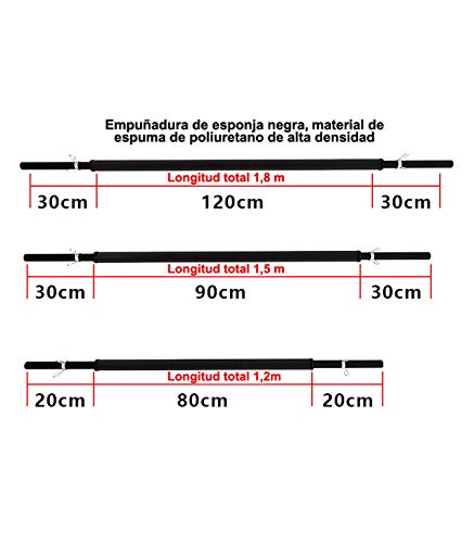 Riscko Wonduu Barra para Pesas Diferentes Medidas 25 mm. 1,8 m Riscko Wonduu Barra para Pesas Diferentes Medidas 25 mm. 1,8 m