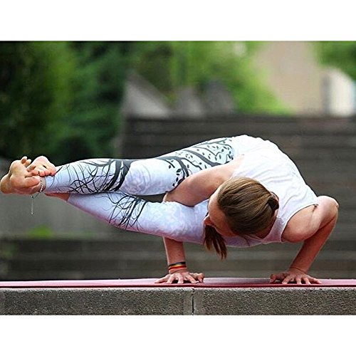 RISTHY Leggins Pantalones Yoga Deportivos Mujer Estampado Mallas Pantalones Push Up Fitness Pantalones de Deporte Gimnasio Largos Ropa Deportiva Elástico Casual para Bailar Correr