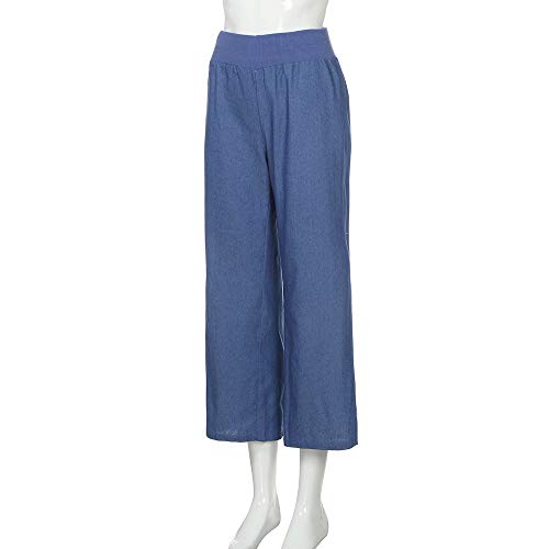 RISTHY Mujer Pantalones Acampanados Vaqueros Pantalones Anchos de Piernas Anchas Sólido Cintura Alta Jeans de Mujer Casual Pantalones de Verano Otoño