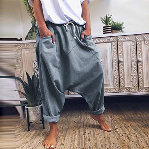 RISTHY Pantalones Anchos Mujer, Pantalones Tallas Grandes Baggy Aladin Bombacho Pantalones Casuales Flojos de Hip Hop Holgados Pantalones Deportivos Casual para Mujeres y Hombres RISTHY Pantalones Anchos Mujer, Pantalones Tallas Grandes Baggy Aladin Bombacho Pantalones Casuales Flojos de Hip Hop Holgados Pantalones Deportivos Casual para Mujeres y Hombres