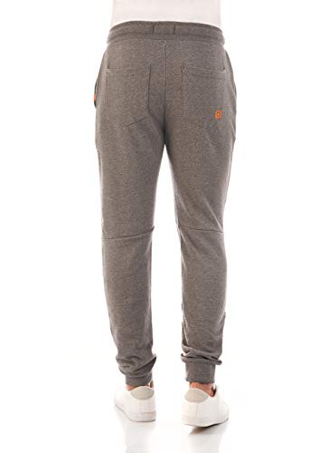 riverso Pantalones de chándal RIVTim para Hombre, Pantalones de Deporte, Pantalones de Ocio, algodón - Grey Melange Standard 2 (23300) XXXL