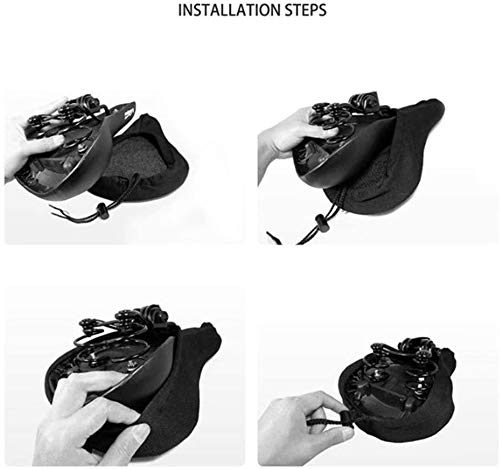 RIXOW Cubierta de Asiento de Bicicleta, Sillín de Bicicleta Gel Sillín Cojín, 28 * 18cm Mejor para la Mayoría Monturas Universal, Negra Versión Estrecha RIXOW Cubierta de Asiento de Bicicleta, Sillín de Bicicleta Gel Sillín Cojín, 28 * 18cm Mejor para la Mayoría Monturas Universal, Negra Versión Estrecha