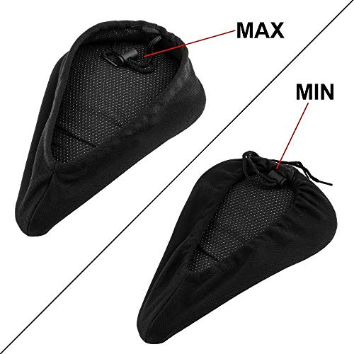 RIXOW Cubierta de Asiento de Bicicleta, Sillín de Bicicleta Gel Sillín Cojín, 28 * 18cm Mejor para la Mayoría Monturas Universal, Negra Versión Estrecha RIXOW Cubierta de Asiento de Bicicleta, Sillín de Bicicleta Gel Sillín Cojín, 28 * 18cm Mejor para la Mayoría Monturas Universal, Negra Versión Estrecha