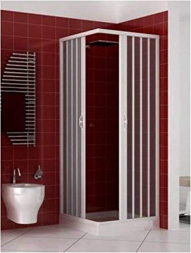 RL Mampara de Ducha 70x70 CM Cuadrado de PVC Mod. Acquario con Apertura Central RL Mampara de Ducha 70x70 CM Cuadrado de PVC Mod. Acquario con Apertura Central