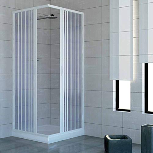 RL Mampara de Ducha 70x70 CM Cuadrado de PVC Mod. Acquario con Apertura Central RL Mampara de Ducha 70x70 CM Cuadrado de PVC Mod. Acquario con Apertura Central