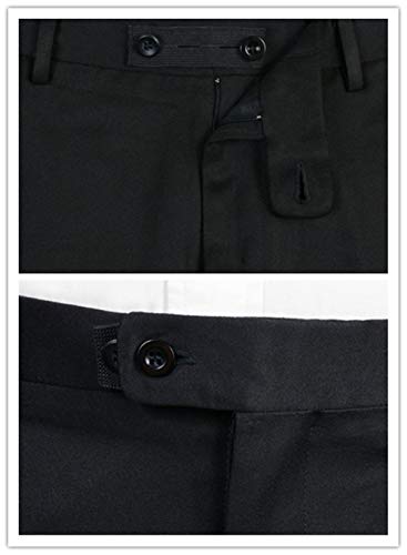 Rmeet Extensores de Cintura,5 Pack Ajustable Extensor de Cintura Elásticos Extensor de Cierre de Botón para Pantalones Vaqueros Juego Negro