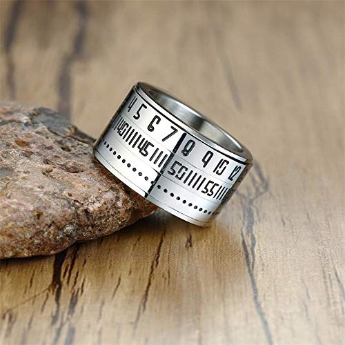 RNXRB 14 mm de Ancho para Hombre Números arábigos Time Spinner Anillos de Acero Inoxidable Spinning Anillo de Dedo índice de 3 Partes Joyería Accesorios de Banda de Boda Anillos 8 RNXRB 14 mm de Ancho para Hombre Números arábigos Time Spinner Anillos de Acero Inoxidable Spinning Anillo de Dedo índice de 3 Partes Joyería Accesorios de Banda de Boda Anillos 8