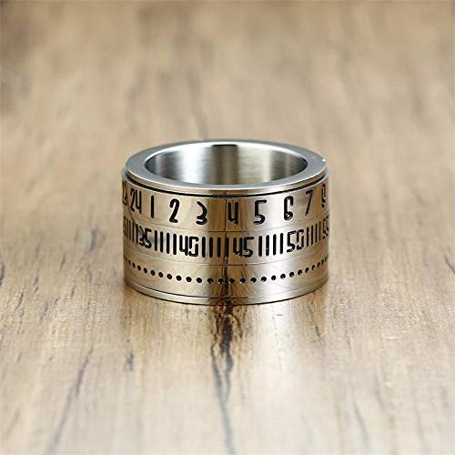 RNXRB 14 mm de Ancho para Hombre Números arábigos Time Spinner Anillos de Acero Inoxidable Spinning Anillo de Dedo índice de 3 Partes Joyería Accesorios de Banda de Boda Anillos 8 RNXRB 14 mm de Ancho para Hombre Números arábigos Time Spinner Anillos de Acero Inoxidable Spinning Anillo de Dedo índice de 3 Partes Joyería Accesorios de Banda de Boda Anillos 8