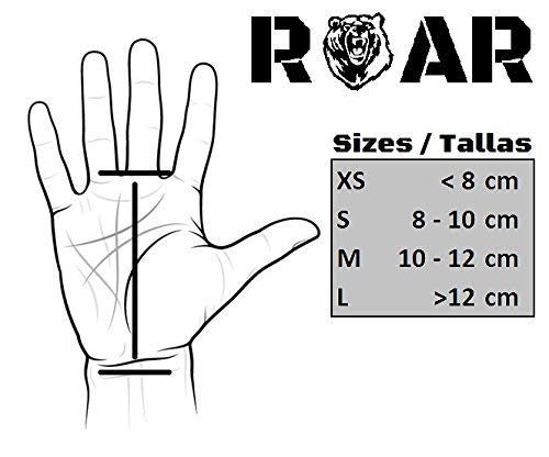 Roar® Calleras para Crossfit Hombre, Calleras Crossfit Mujer, Guantillas Gimnasio, Calleras Gimnasia artistica, Crossfit Hand Grips, Callera Calistenia,Cuero Sintético, Grip Gloves, Cayeras (M)