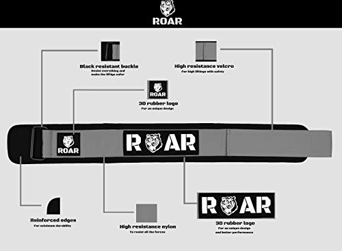Roar® Cinturón Lumbar Gimnasio, Cinturon Gimnasio Hombre y Mujer, Cinturon Halterofilia, Powerlifting, Crossfit, Levantamiento Peso, Musculacion, Cinturon Gym Hombre, Cinturon Pesas (Gris, L) Roar® Cinturón Lumbar Gimnasio, Cinturon Gimnasio Hombre y Mujer, Cinturon Halterofilia, Powerlifting, Crossfit, Levantamiento Peso, Musculacion, Cinturon Gym Hombre, Cinturon Pesas (Gris, L)