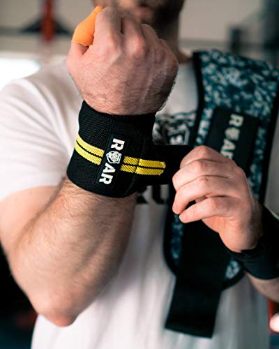 Roar® Muñequeras Deportivas, Muñequeras Crossfit Hombre y Mujer, Muñequeras Gym Hombre, Wrist Wraps, Muñequera Crossfit, Muñequeras Gimnasio, Calistenia, Musculacion, Halterofilia (Negro) Roar® Muñequeras Deportivas, Muñequeras Crossfit Hombre y Mujer, Muñequeras Gym Hombre, Wrist Wraps, Muñequera Crossfit, Muñequeras Gimnasio, Calistenia, Musculacion, Halterofilia (Negro)