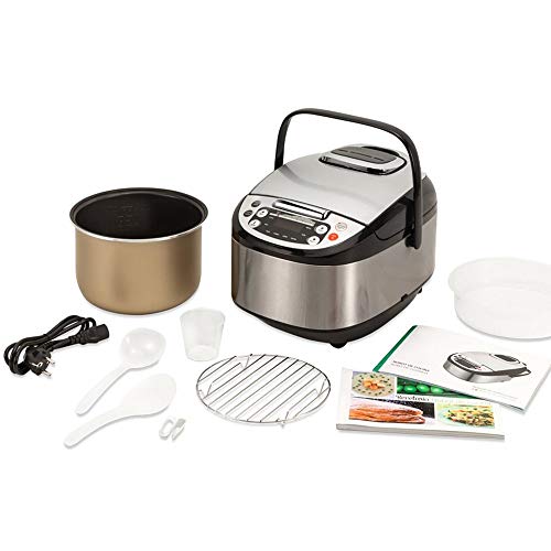 Robot de Cocina Multifunción con Voz, Programable 24 horas, Capacidad de 5 Litros (10 Comensales). 4 Menús Preconfigurados, 8 Programas Automáticos y Calentamiento Envolvente Max. 180ºC Robot de Cocina Multifunción con Voz, Programable 24 horas, Capacidad de 5 Litros (10 Comensales). 4 Menús Preconfigurados, 8 Programas Automáticos y Calentamiento Envolvente Max. 180ºC