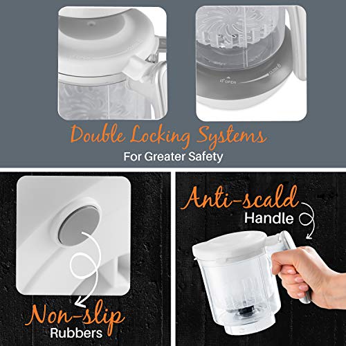 Robot de cocina Multifuncion - Multifunción 7 en 1 para Bebés - Al vapor, Procesador de Alimentos, Limpieza Automática, Esterilizador de Biberones, Recalentar, Descongela - Robot cocina bebes Robot de cocina Multifuncion - Multifunción 7 en 1 para Bebés - Al vapor, Procesador de Alimentos, Limpieza Automática, Esterilizador de Biberones, Recalentar, Descongela - Robot cocina bebes