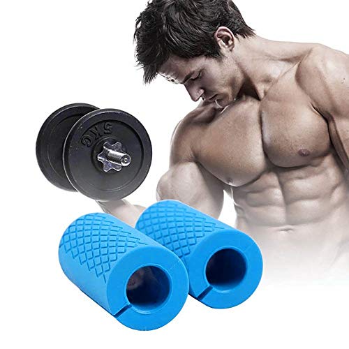 Robustes Outdoor-Zubehör 2 piezas de barra de agarre de grasa antideslizante silicona gruesa barra de agarre para pesas de barra para entrenamiento de levantamiento de pesas y crecimiento muscular - a