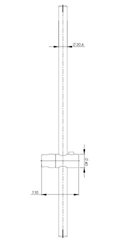 Roca - Barra de ducha de 700 mm regulable en altura, con soporte regulable para ducha de mano . Duchas y rociadores. Ref A5B0205C00