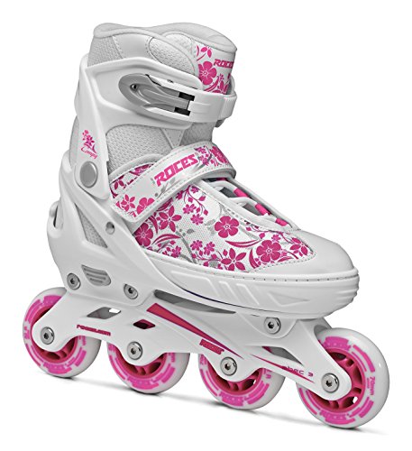 Roces Compy 8.0 - Patines en línea para niña, color Blanco (White-Violet), talla 38-41