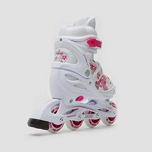 Roces Jokey 3.0 Girl - Patines en línea para niña (Talla 26/29), Color Blanco y Rosa