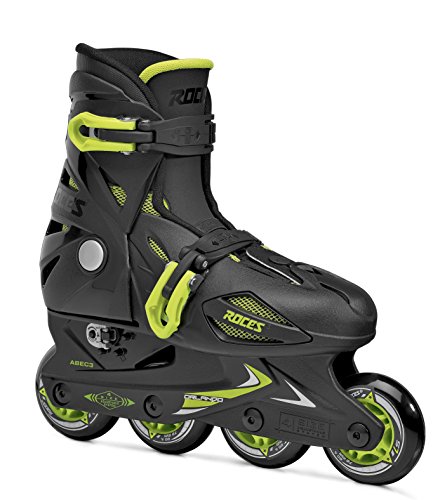 Roces Orlando Inline Skate Unisex, niños Unisex, Negro/Lima, 25-29