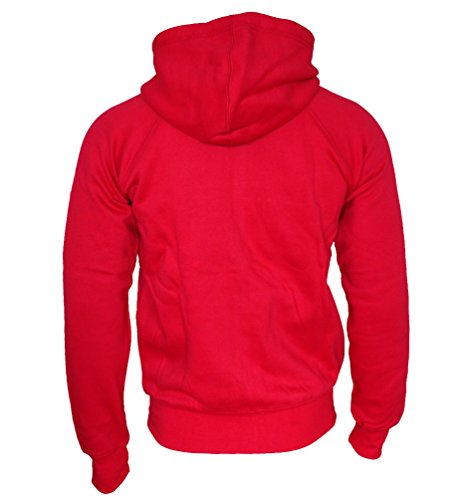 ROCK-IT Apparel® Chaqueta con Capucha Slim FIT Chaqueta Sudadera con Capucha de la Cremallera Pesada Trabajador con Capucha Hombre Color Rojo Original de Rock-IT XX-Large