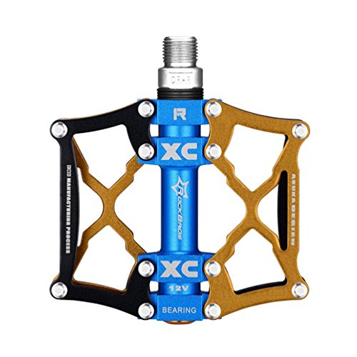 ROCKBROS Pedales para Bicicleta de Aleación de Aluminio Plataforma Rodamiento Sellado CNC 9/16 Pulgadas para Bicis MTB Bici de Carretera ROCKBROS Pedales para Bicicleta de Aleación de Aluminio Plataforma Rodamiento Sellado CNC 9/16 Pulgadas para Bicis MTB Bici de Carretera