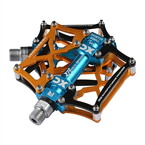 ROCKBROS Pedales para Bicicleta de Aleación de Aluminio Plataforma Rodamiento Sellado CNC 9/16 Pulgadas para Bicis MTB Bici de Carretera ROCKBROS Pedales para Bicicleta de Aleación de Aluminio Plataforma Rodamiento Sellado CNC 9/16 Pulgadas para Bicis MTB Bici de Carretera