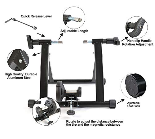 ROCKBROS Rodillo Magnético de Ciclismo para Entrenamiento Plegable para MTB Bici de Carretera 700C y Fixed Gear ROCKBROS Rodillo Magnético de Ciclismo para Entrenamiento Plegable para MTB Bici de Carretera 700C y Fixed Gear