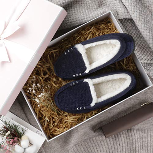 RockDove - Pantuflas de piel sintética con forro de chenilla para mujer, estilo mocasín, Azul (Azul Royal), 39 EU RockDove - Pantuflas de piel sintética con forro de chenilla para mujer, estilo mocasín, Azul (Azul Royal), 39 EU