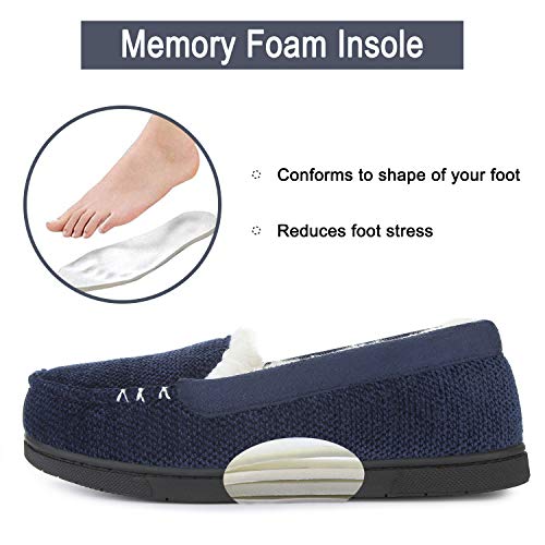 RockDove - Pantuflas de piel sintética con forro de chenilla para mujer, estilo mocasín, Azul (Azul Royal), 39 EU RockDove - Pantuflas de piel sintética con forro de chenilla para mujer, estilo mocasín, Azul (Azul Royal), 39 EU