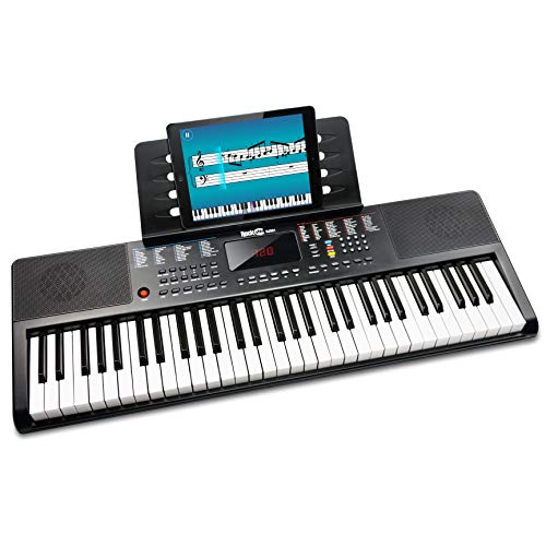 RockJam RJ361 - Teclado Electrónico Portátil de 61 Teclas con Pegatinas de Notas Clave, Fuente de Alimentación y Contenido de la Aplicación Simply Piano RockJam RJ361 - Teclado Electrónico Portátil de 61 Teclas con Pegatinas de Notas Clave, Fuente de Alimentación y Contenido de la Aplicación Simply Piano