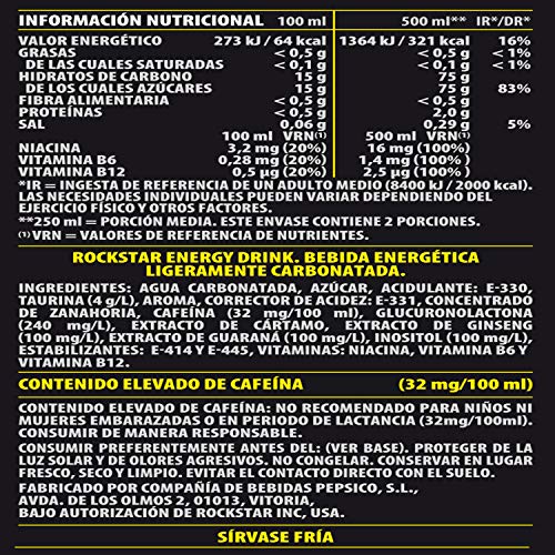 Rockstar Energy Guava 500ml, bebida energĂ©tica â Pack de 12 Rockstar Energy Guava 500ml, bebida energĂ©tica â Pack de 12